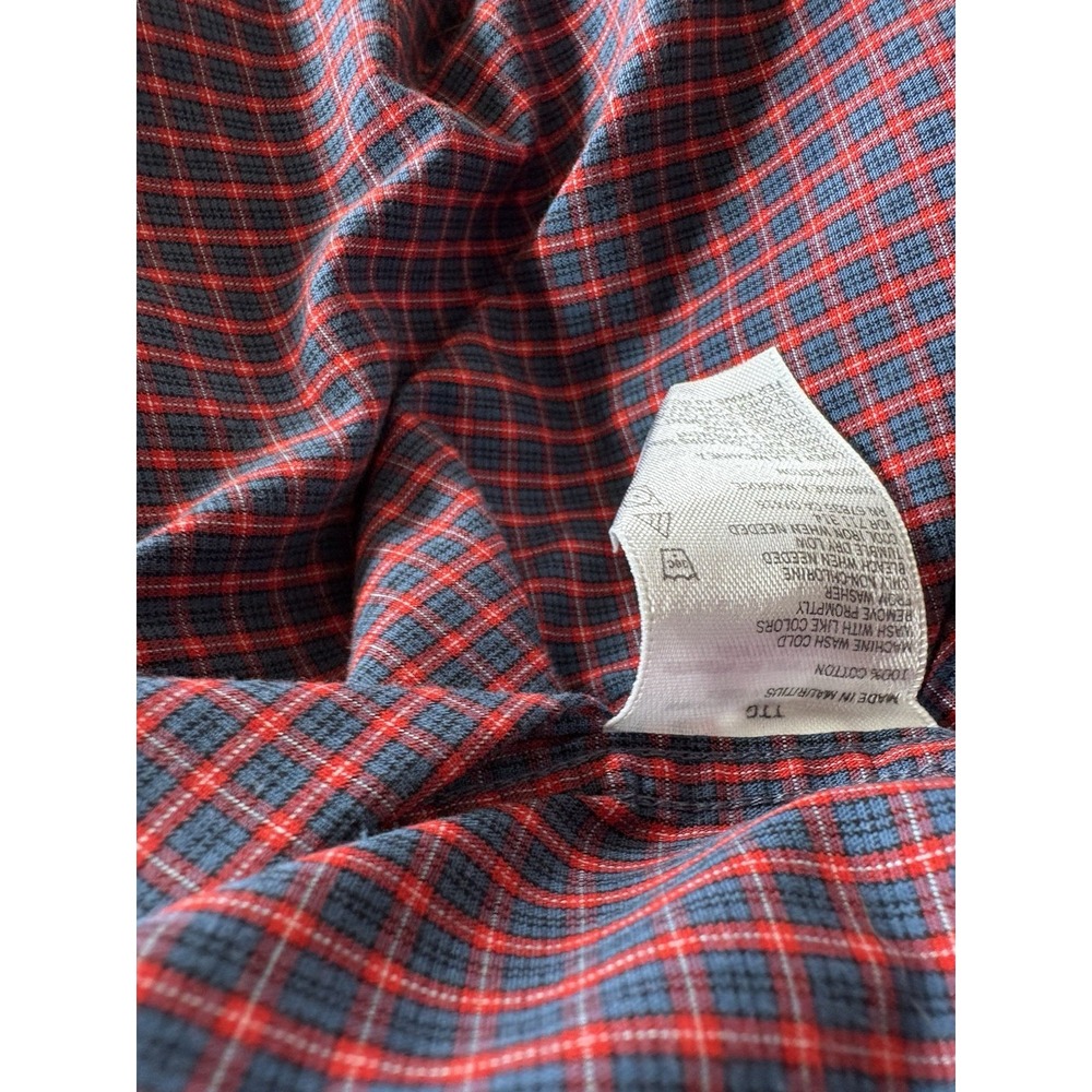 Nautiica‎ Mens Long Sleeve Shirt Maroon and Blue Check Size 2XL - Picture 7 of 7